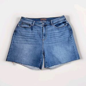 4XL‎ Judy Blue Medium Blue Cut Off Shorts JB15277MD Stretch Comfort